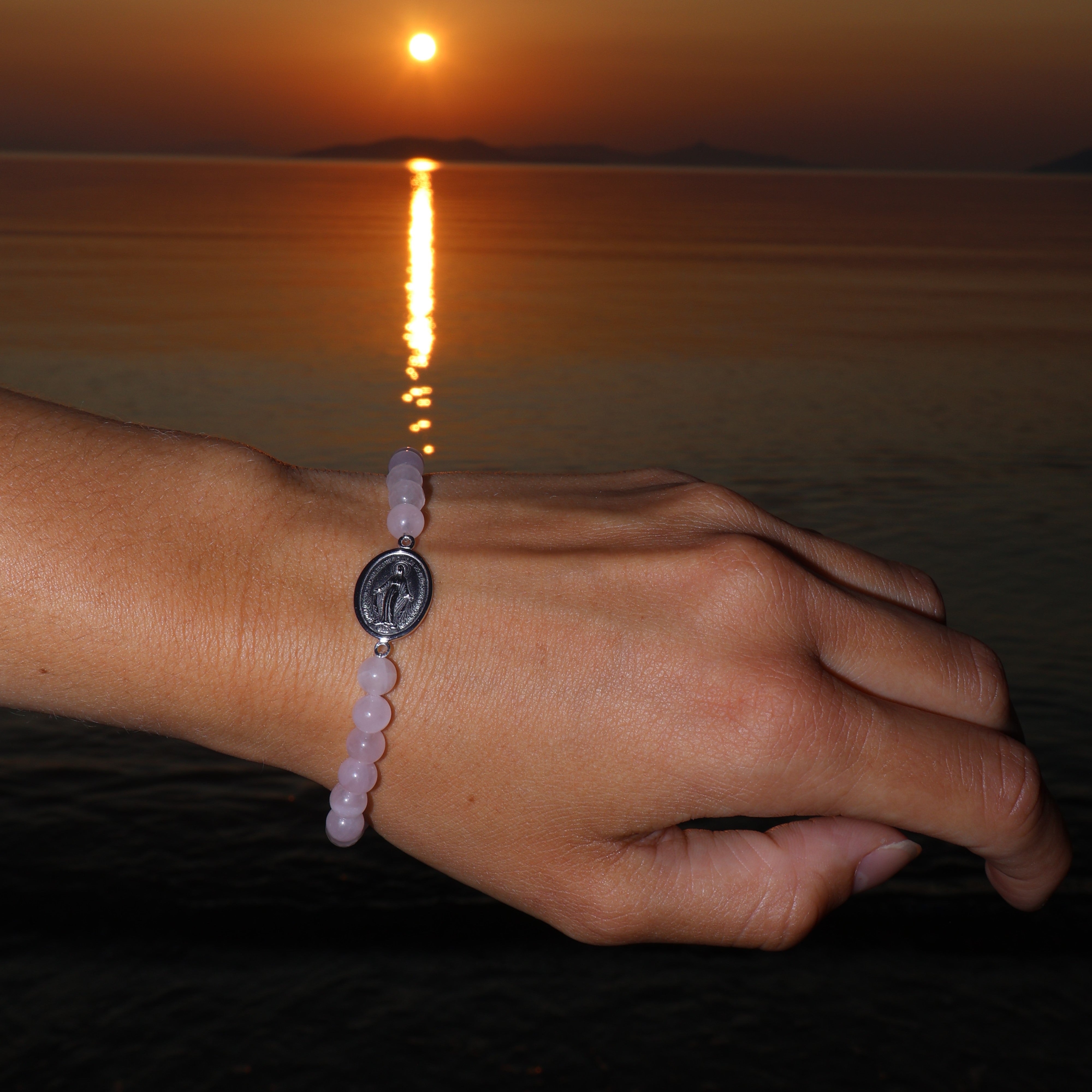 Armband mit Rosenquarz