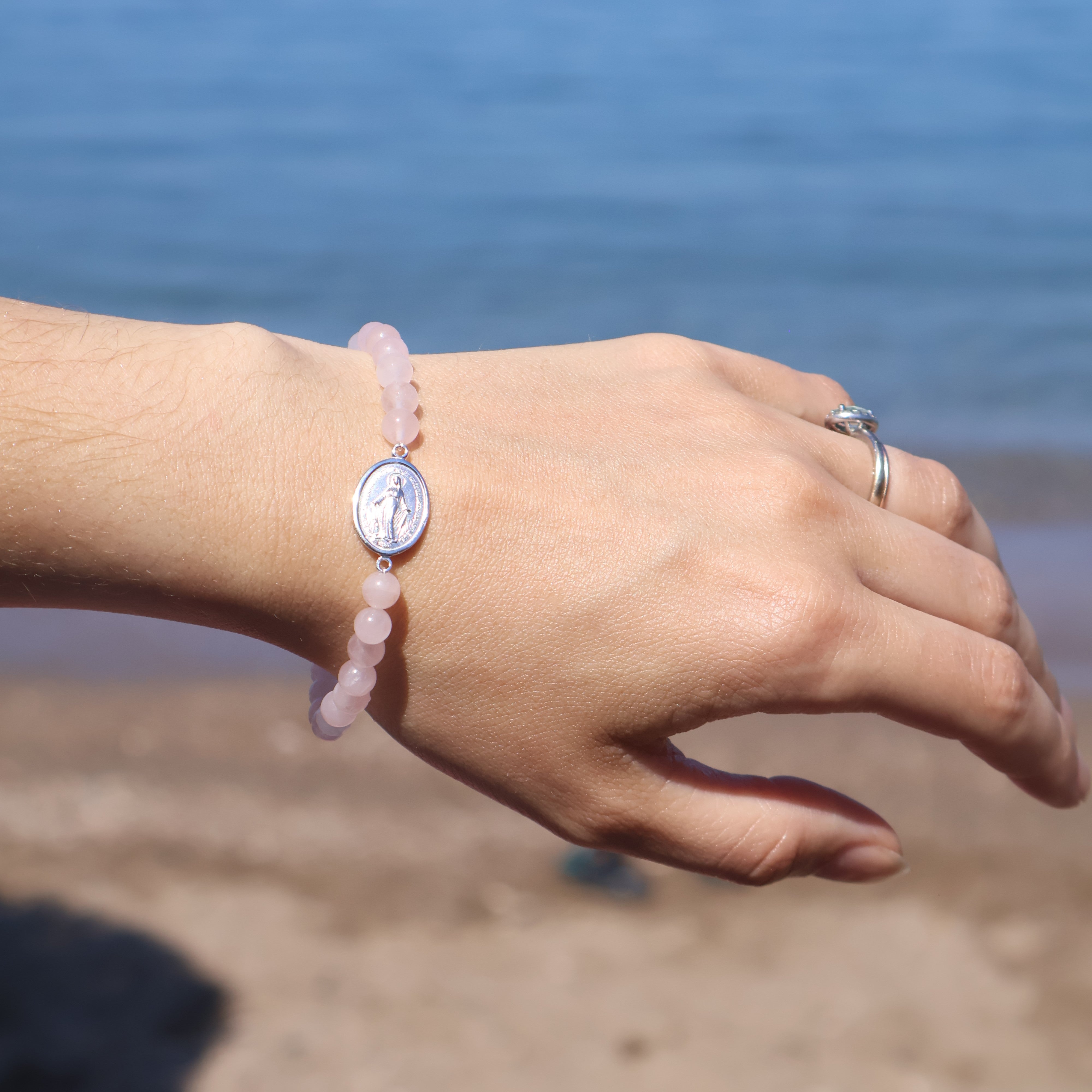 Armband mit Rosenquarz
