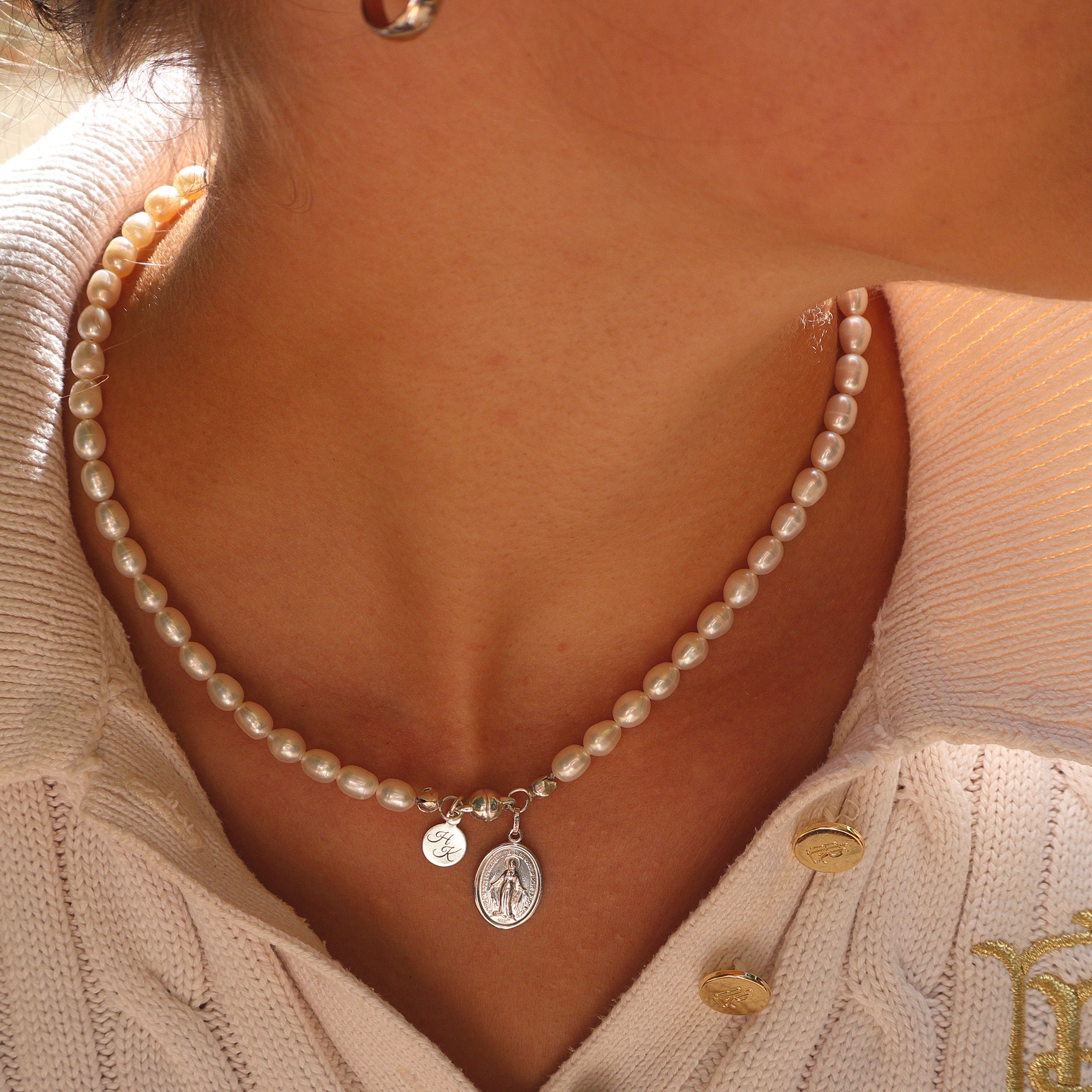 Halskette Süßwasserperlen
